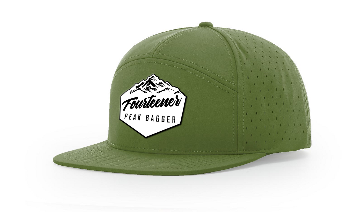 Fourteener "Peak Bagger" White Patch Hat - Colorado 14er Hiking Cap