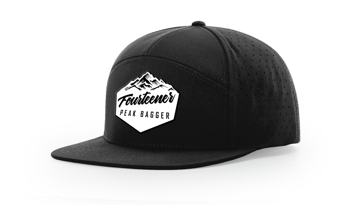 Fourteener "Peak Bagger" White Patch Hat - Colorado 14er Hiking Cap