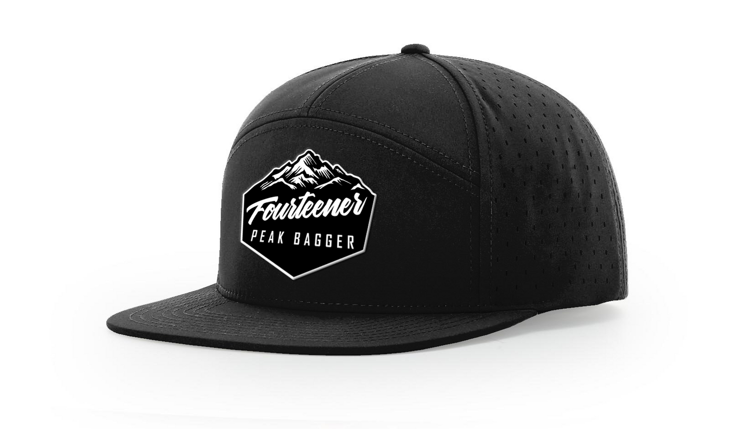 Fourteener "Peak Bagger" Black Patch Hat - Colorado 14er Hiking Cap