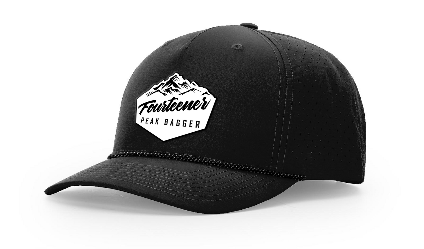 Fourteener "Peak Bagger" White Patch Hat - Colorado 14er Hiking Cap