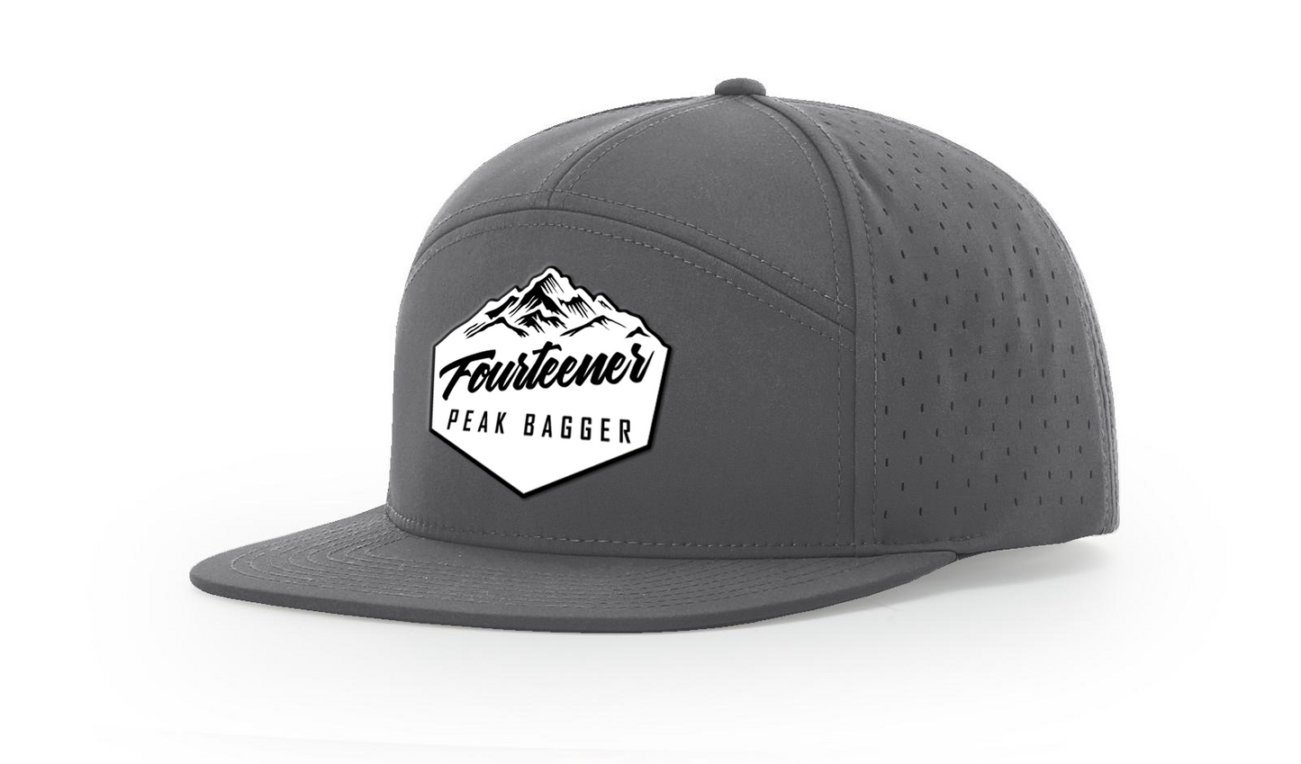 Fourteener "Peak Bagger" White Patch Hat - Colorado 14er Hiking Cap