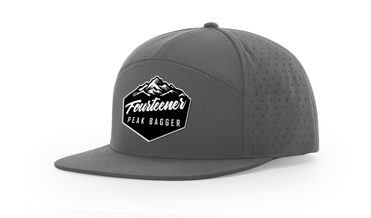 Fourteener "Peak Bagger" Black Patch Hat - Colorado 14er Hiking Cap