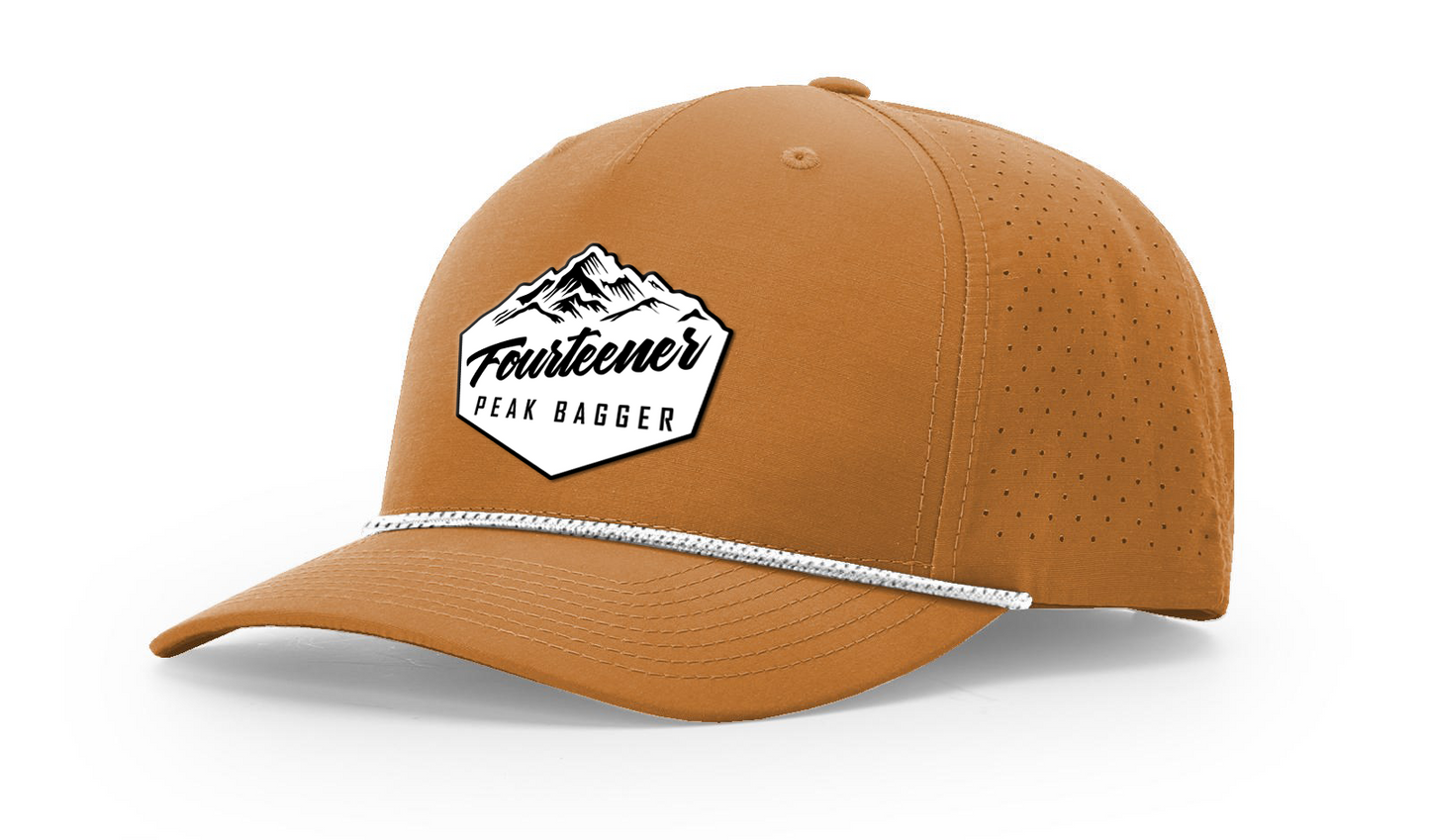 Fourteener "Peak Bagger" White Patch Hat - Colorado 14er Hiking Cap