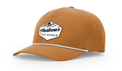 Fourteener "Peak Bagger" White Patch Hat - Colorado 14er Hiking Cap