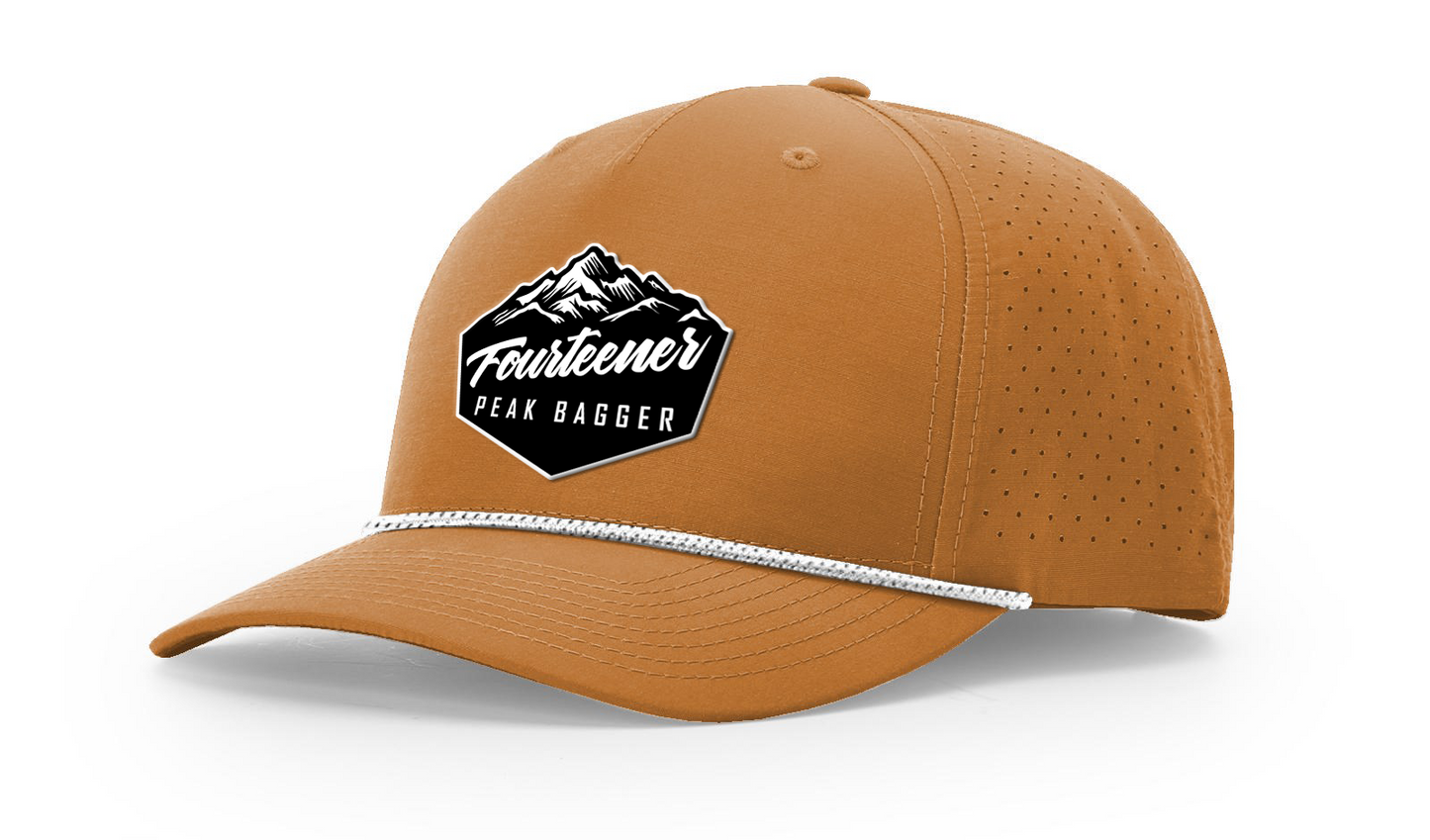 Fourteener "Peak Bagger" Black Patch Hat - Colorado 14er Hiking Cap