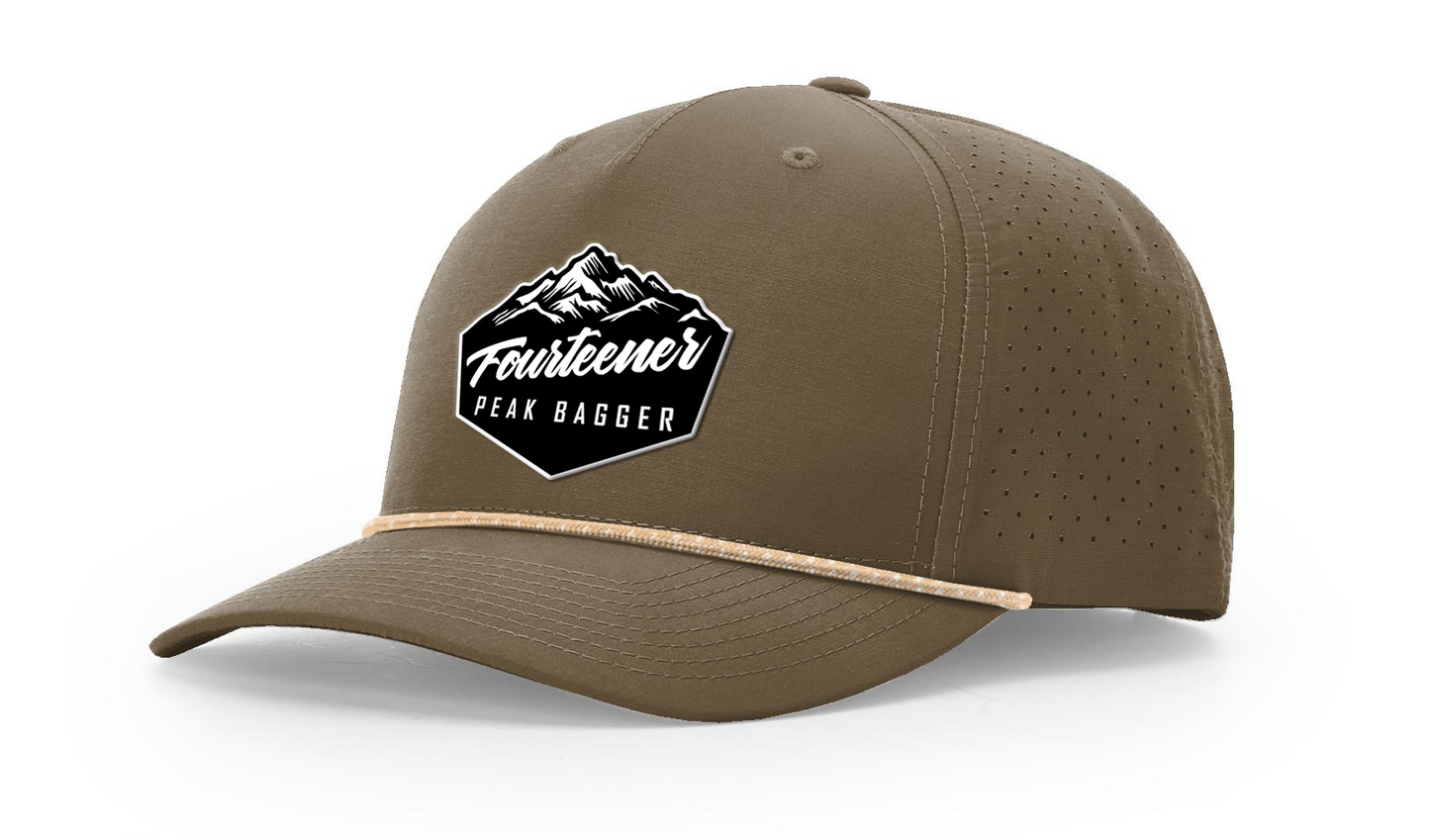 Fourteener "Peak Bagger" Black Patch Hat - Colorado 14er Hiking Cap
