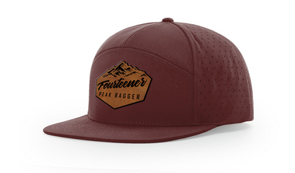 Fourteener "Peak Bagger" Leather Patch Hat - Colorado 14er Hiking Cap
