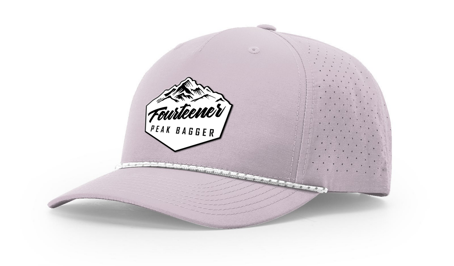 Fourteener "Peak Bagger" White Patch Hat - Colorado 14er Hiking Cap