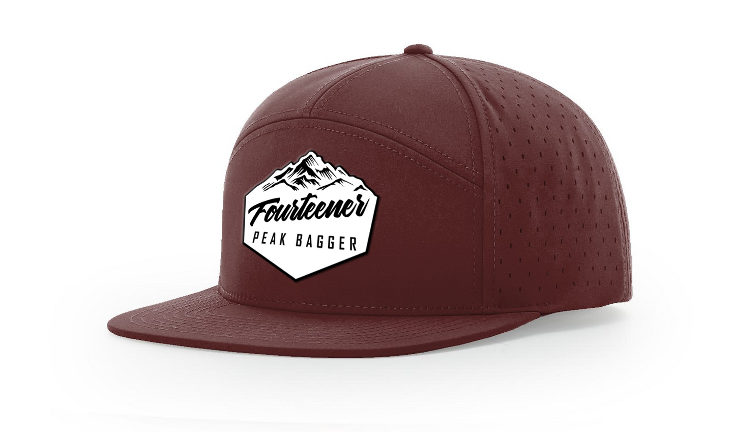 Fourteener "Peak Bagger" White Patch Hat - Colorado 14er Hiking Cap