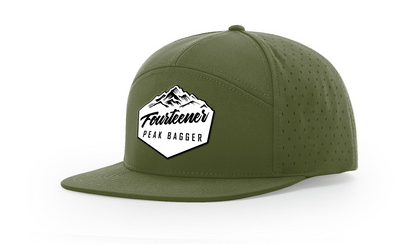 Fourteener "Peak Bagger" White Patch Hat - Colorado 14er Hiking Cap