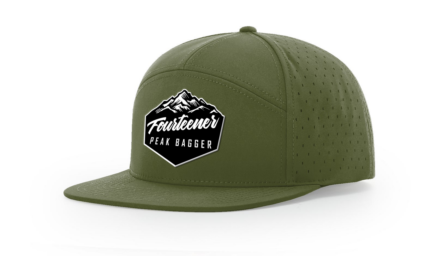 Fourteener "Peak Bagger" Black Patch Hat - Colorado 14er Hiking Cap