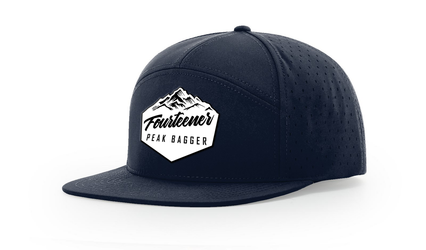 Fourteener "Peak Bagger" White Patch Hat - Colorado 14er Hiking Cap