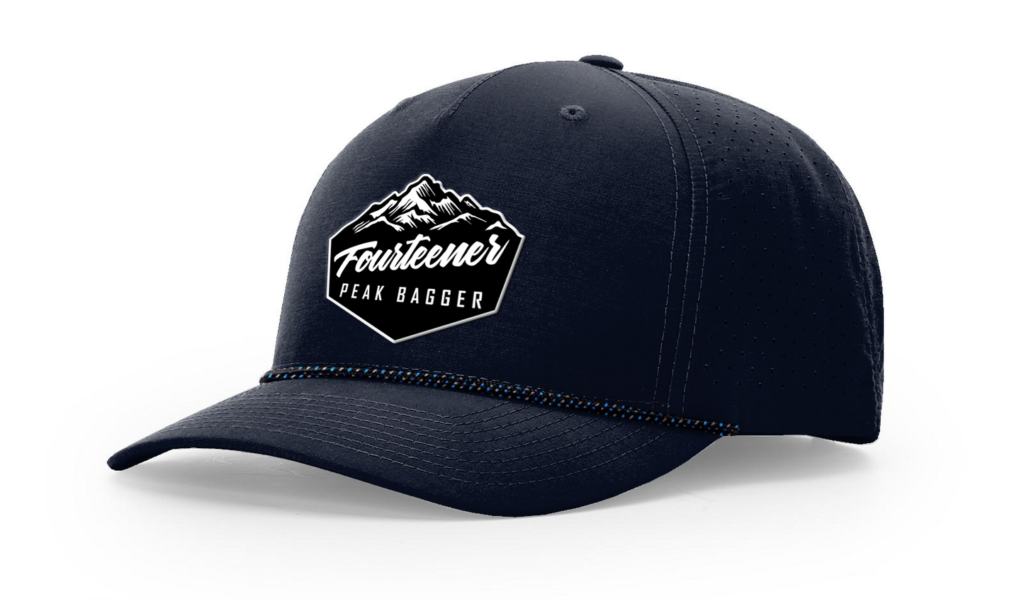 Fourteener "Peak Bagger" Black Patch Hat - Colorado 14er Hiking Cap