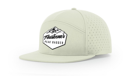 Fourteener "Peak Bagger" White Patch Hat - Colorado 14er Hiking Cap