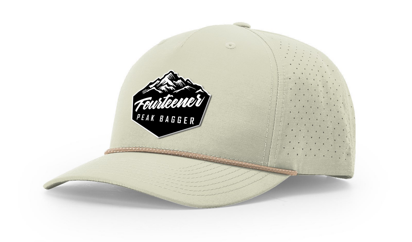 Fourteener "Peak Bagger" Black Patch Hat - Colorado 14er Hiking Cap