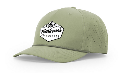 Fourteener "Peak Bagger" White Patch Hat - Colorado 14er Hiking Cap