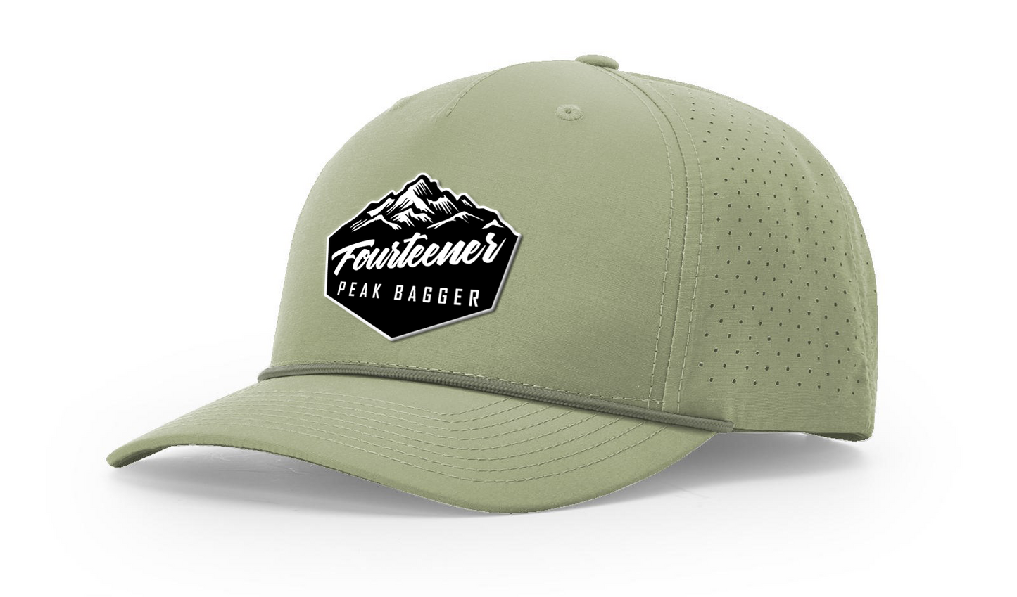 Fourteener "Peak Bagger" Black Patch Hat - Colorado 14er Hiking Cap