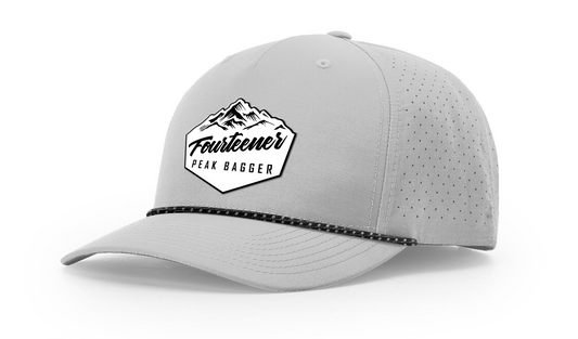 Fourteener "Peak Bagger" White Patch Hat - Colorado 14er Hiking Cap