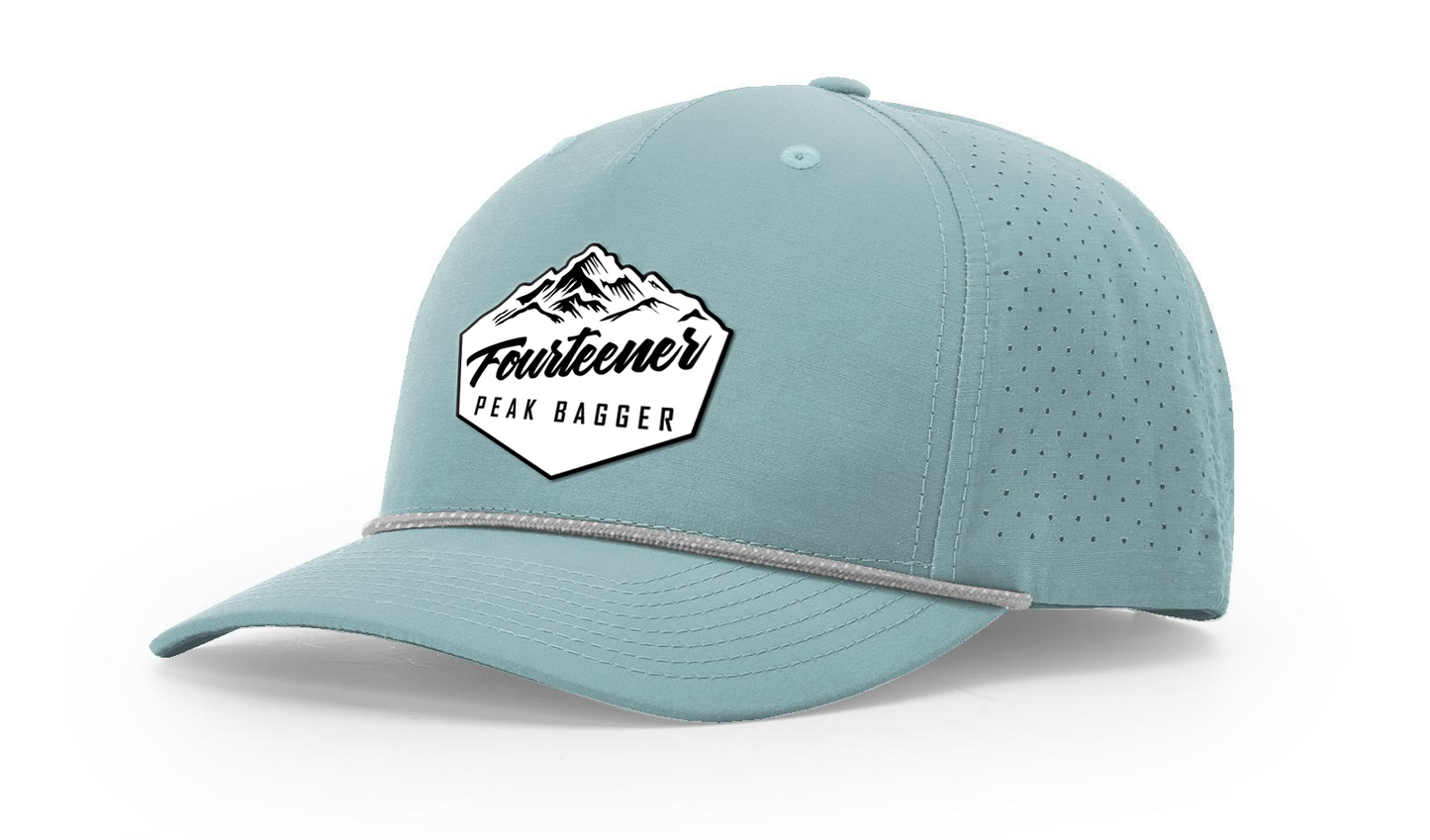 Fourteener "Peak Bagger" White Patch Hat - Colorado 14er Hiking Cap