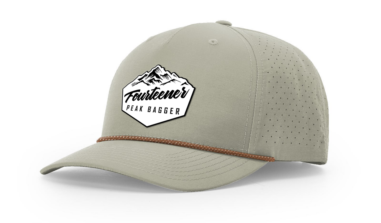 Fourteener "Peak Bagger" White Patch Hat - Colorado 14er Hiking Cap