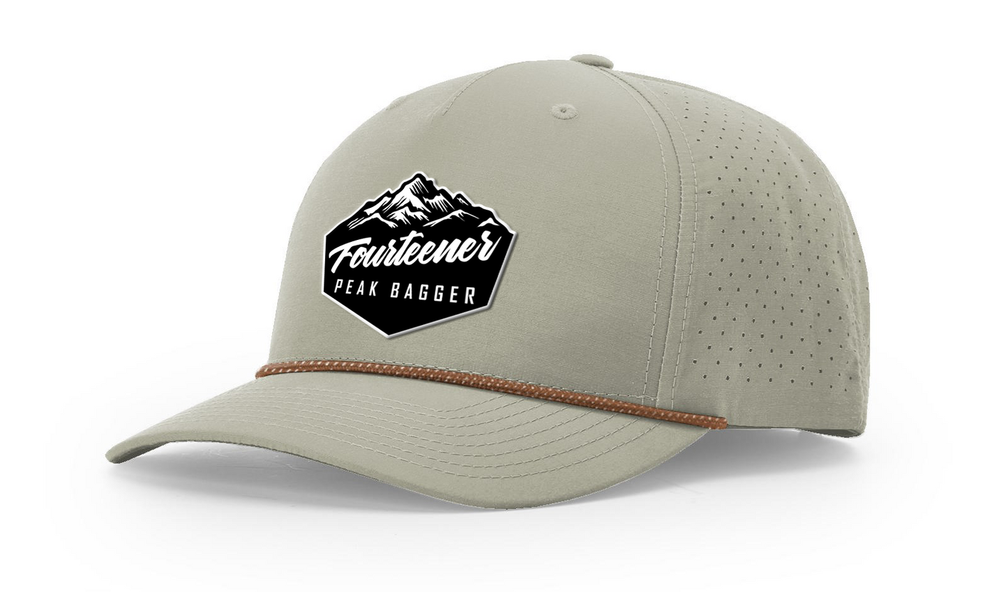 Fourteener "Peak Bagger" Black Patch Hat - Colorado 14er Hiking Cap