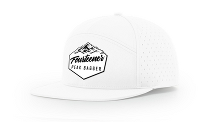 Fourteener "Peak Bagger" White Patch Hat - Colorado 14er Hiking Cap